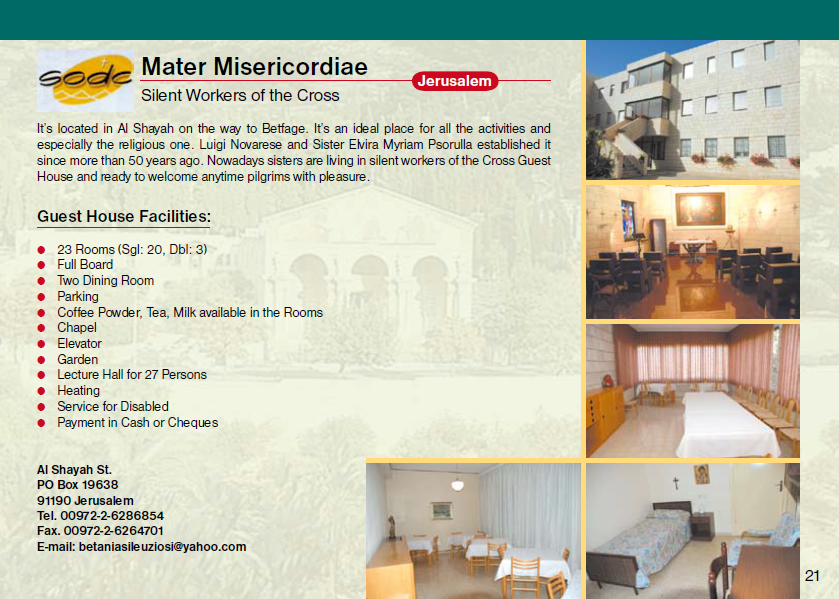 Mater Misericordiae Guest House Jerusalem