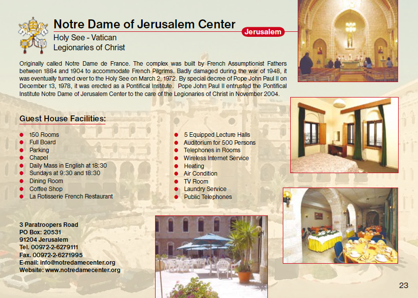 Notre Dame Center Jerusalem Guest House Jerusalem